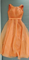 Long orange bridesmaid dress