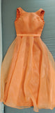 Long orange bridesmaid dress