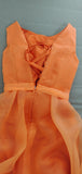 Long orange bridesmaid dress