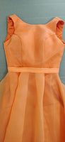 Long orange bridesmaid dress