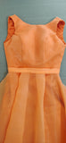 Long orange bridesmaid dress