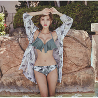 floral bikini and cover set