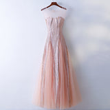 Long pink sequin strapless prom dress bandage