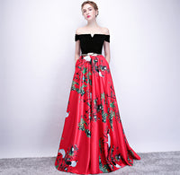 china style prom dress red