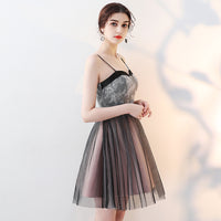Short Black lace prom dress party dress homecoming dress