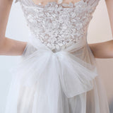 Modest wedding dress sleeveless champagne modest wedding gown