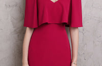 Long fitting dark evening dress slit on the side dark blue burgundy black red