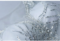 Long V neck sequin gray prom dress bling bling tulle