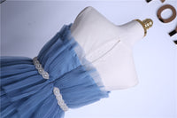 short blue cake dress strapless tulle holiday dress beach dress pink cake dress