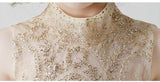 Short sequin golden junior girl performance dress prom dress gown