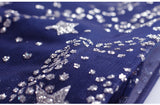 Bling Bling sequin Star party dress blue for girl's birthday perform dress