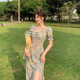 Floral dress daisy pattern summer dress
