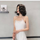 Off the shoulder modest lace wedding dress
