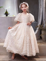 Little girl’s champagne dress for party
