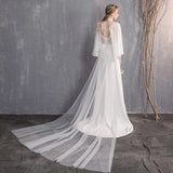 Satin wedding dress lace simple wedding dress