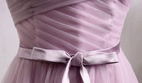 Lavender short bridesmaid dress mauve tulle gown