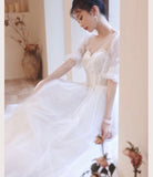 Modest wedding dress short sleeve