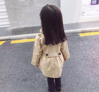 Little girl’s coat khaki pink green