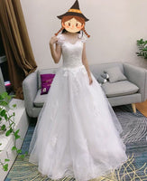 Sleeveless aline wedding dress