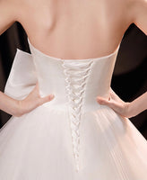 Off the shoulder tulle wedding dress