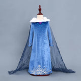 Princess Elsa dress blue frozen cosplay dress