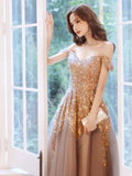 Silver grey golden sequin prom dress