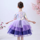 Sequin purple dress for little girl lavender ball gown