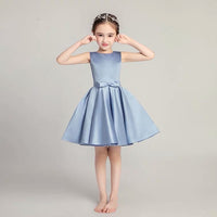 Girl’s blue prom dress winter ball gown