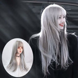 Grey straight wig  かつら