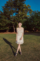 White lace prom dress