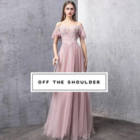 Pink embroidered tulle event dress