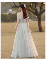 Light grey bridesmaid dresses