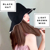 35cm straight wigs and hat