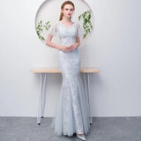 Mermaid prom dress long lace party dress