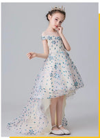 Little girl's high low quinceanera dress
