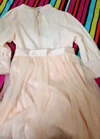 Half sleeve light pink chiffon top and long skirt