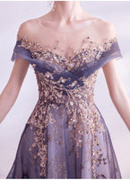 Sparkly blue purple event dress