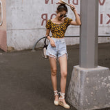 Off the shoulder floral top midriff baring