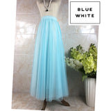 Mixed color tulle skirt