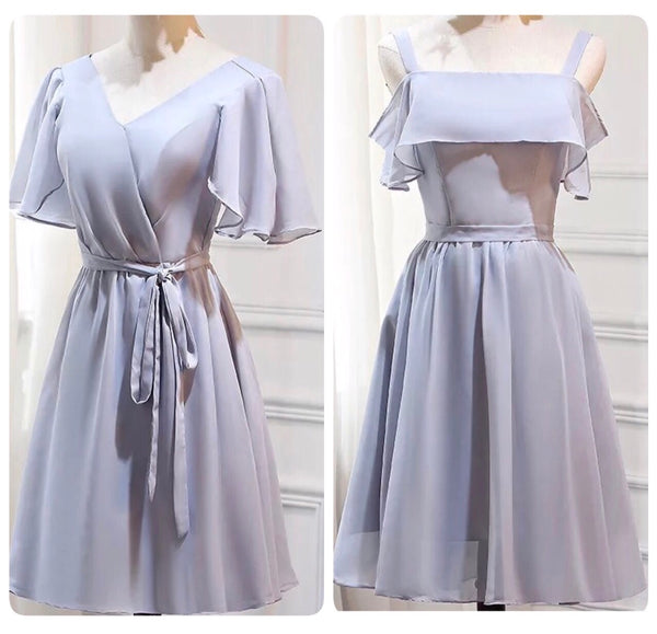 Short gray bridesmaid dress 7 designs
