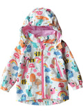 Waterproof little girl’s floral coat