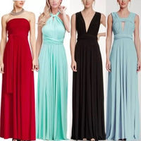 Multiple way to wear stretch bridesmaid dress