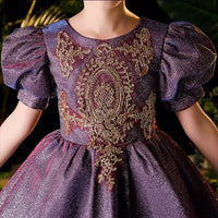 Sparkly lavender prom dress for little girl