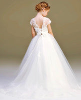Child white wedding dress