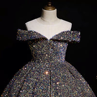 Stunning ball gown for little girl sequin quinceanera dress