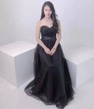 Tulle bridesmaid dress long off the shoulder grey champagne black white burgundy red