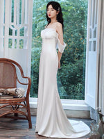 mermaid prom dress white wedding gown red vestido de noiva