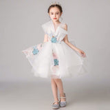 White prom dress for little girl short