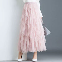 Calf Length Long tulle bubble skirts