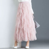 Calf Length Long tulle bubble skirts